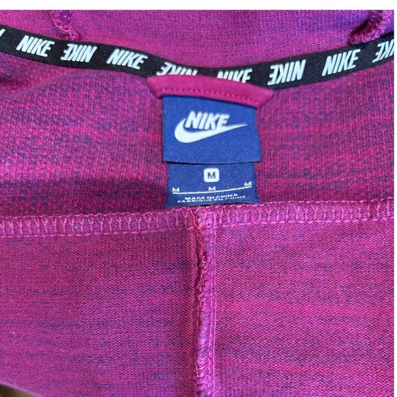 Nike Zip-Front, LS Hoodie Sweatshirt, Magenta, Size M - Picture 4 of 4